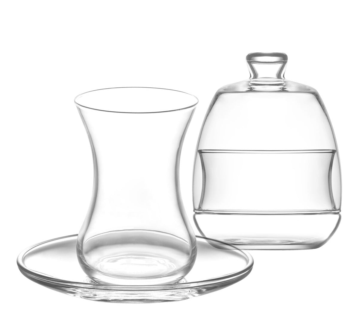 'Lav Basak' Teeglas-Set 13tlg. für 6 Personen mit Zuckerbehälter