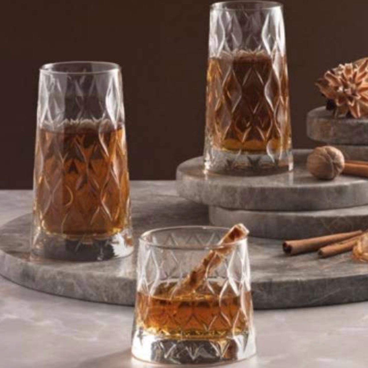 4er Set 'Leafy Long' Trinkglas (450ml)