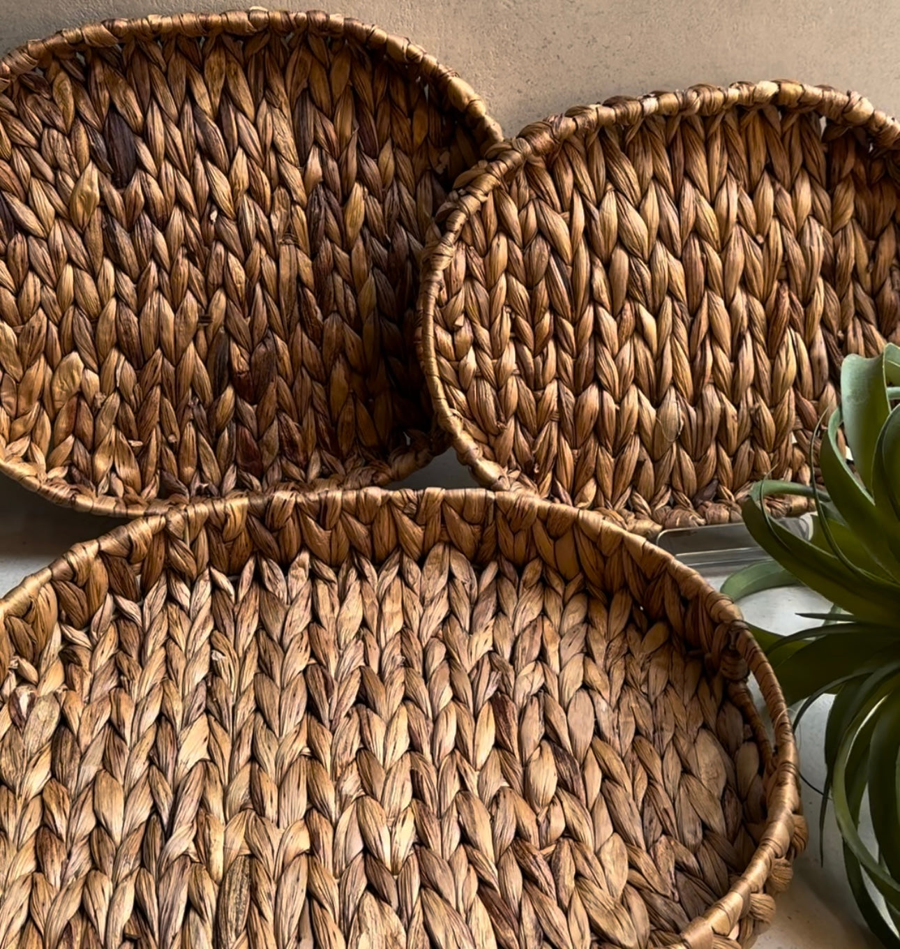 'Rattan' Serviertablett Oval (Einzeln oder Set)