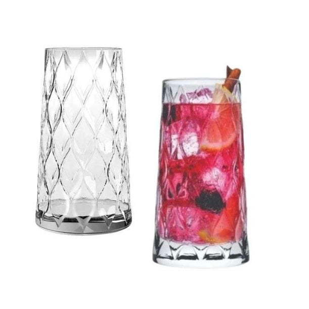 4er Set 'Leafy Long' Trinkglas (450ml)