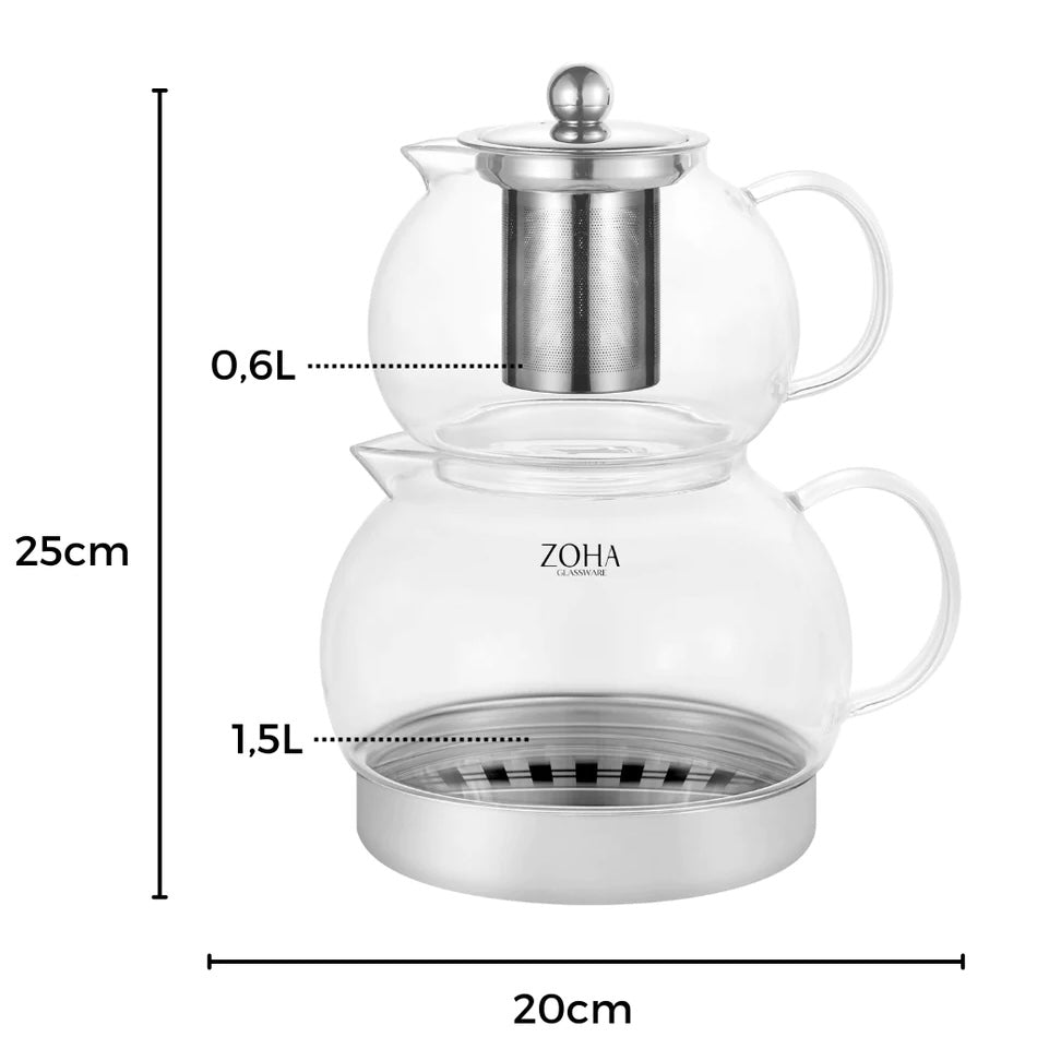 'Tombik Teekanne' aus Glas Induktionsgeeignet