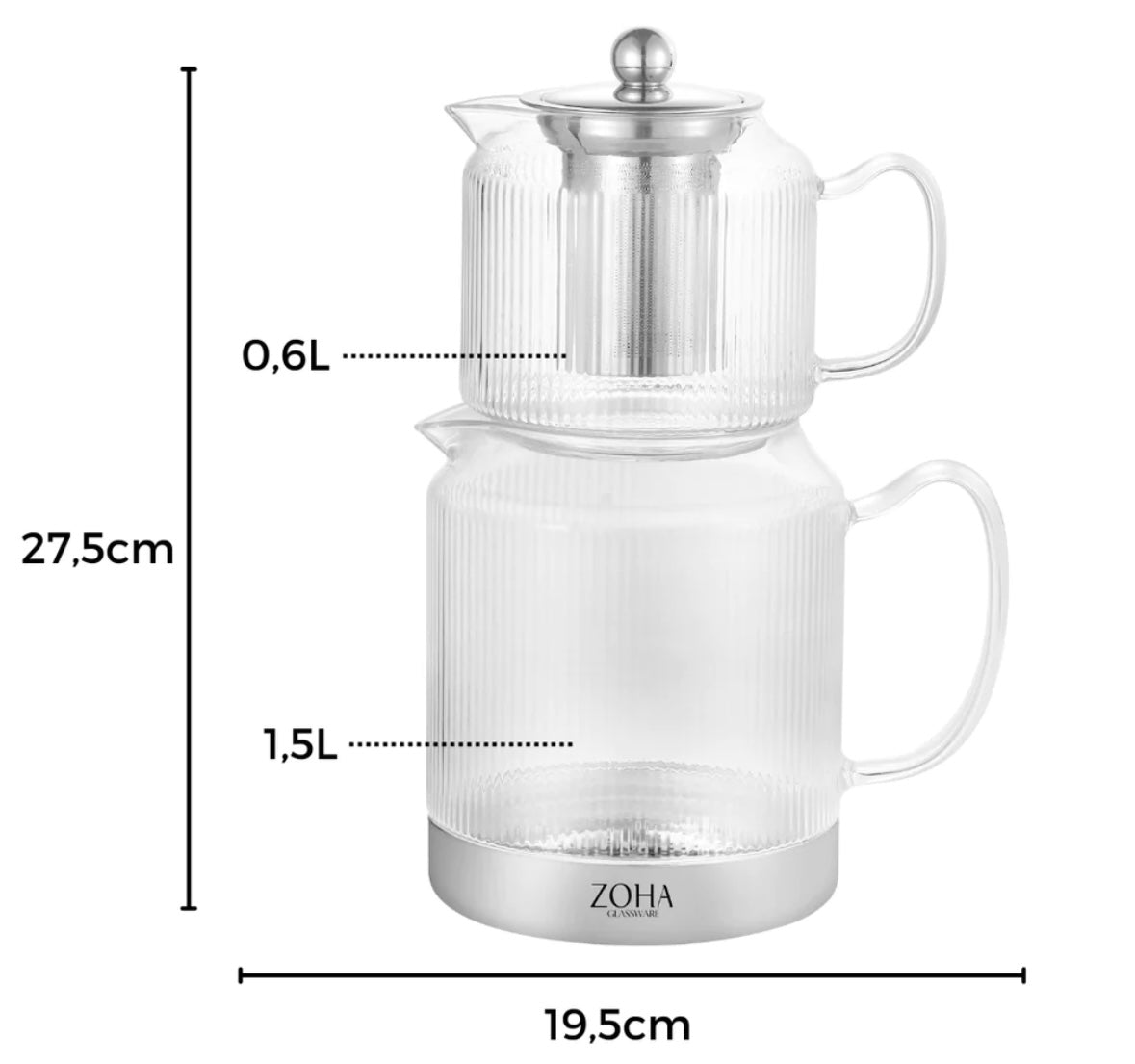 'Riffle Tekanne' aus Glas Induktionsgeeignet