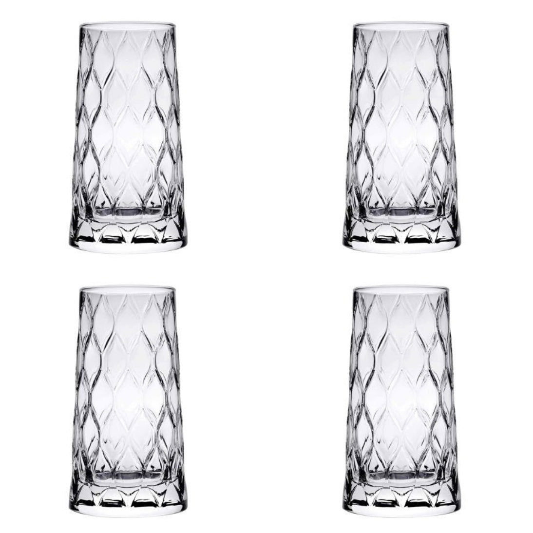 4er Set 'Leafy Long' Trinkglas (450ml)