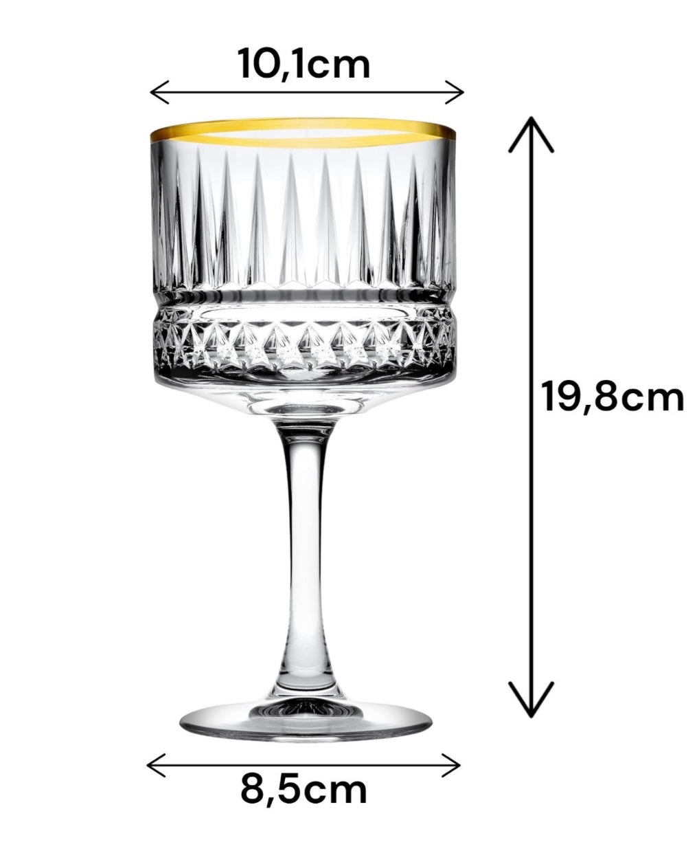 4er Set 'Elysia Golden Touch' Cocktailglas (500ml)